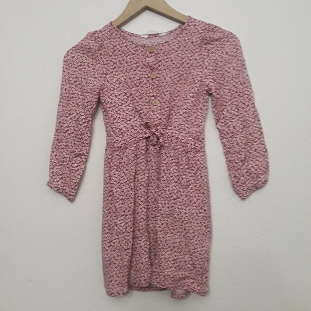 H&M Casual Floral Pink Dress with Relaxed Fit